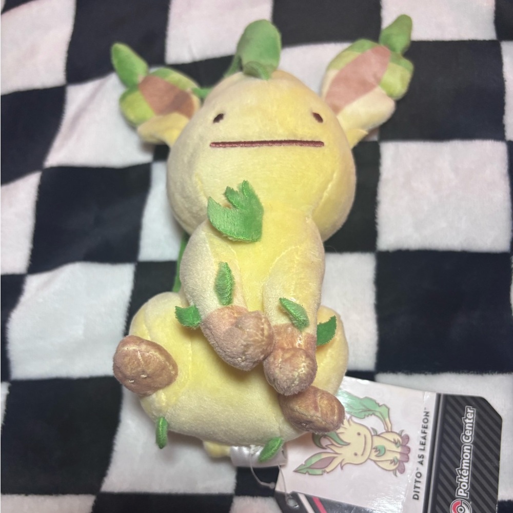 Pokemon Center Ditto as Leafeon Plush | Authentic With Tag | Rare Eeveelution